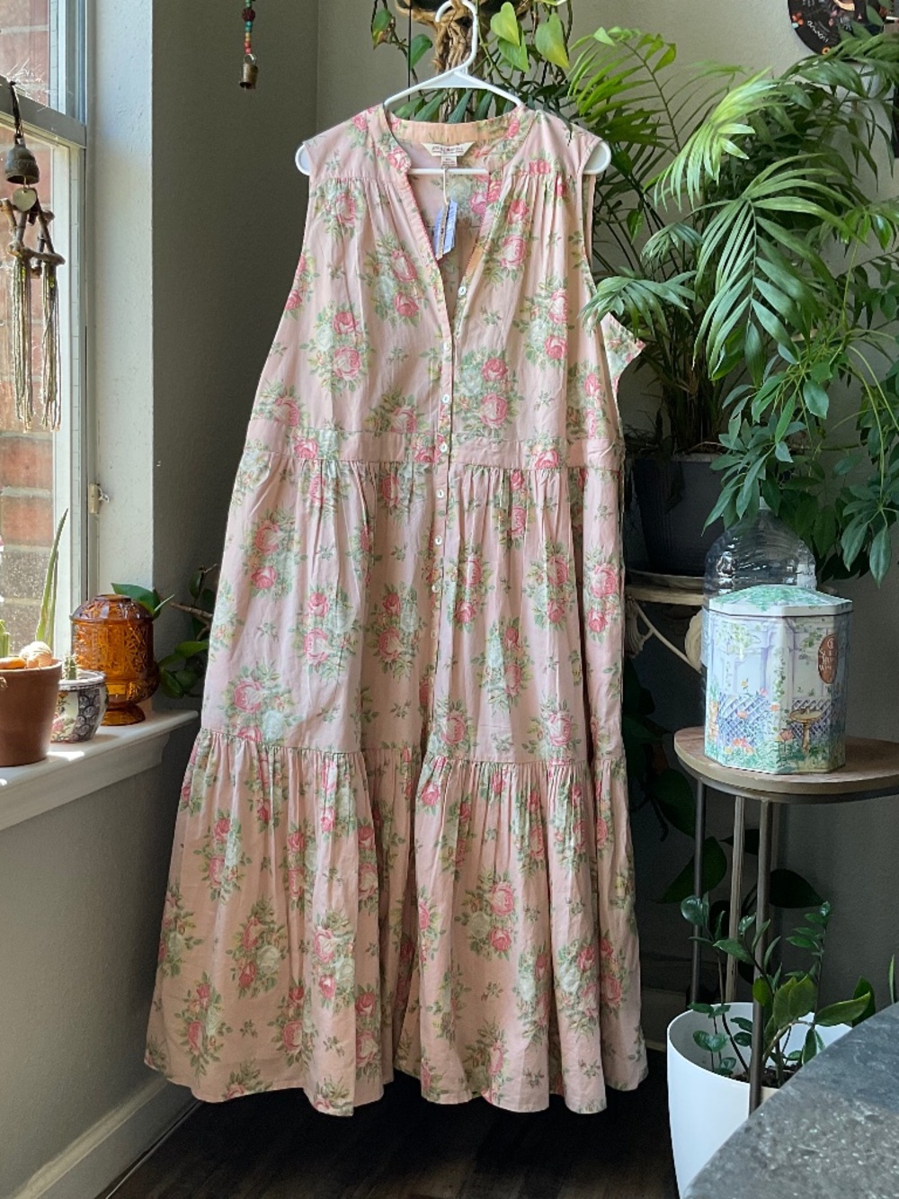 April Cornell Women's Plus Size Sleeveless Dress Roses 1x
